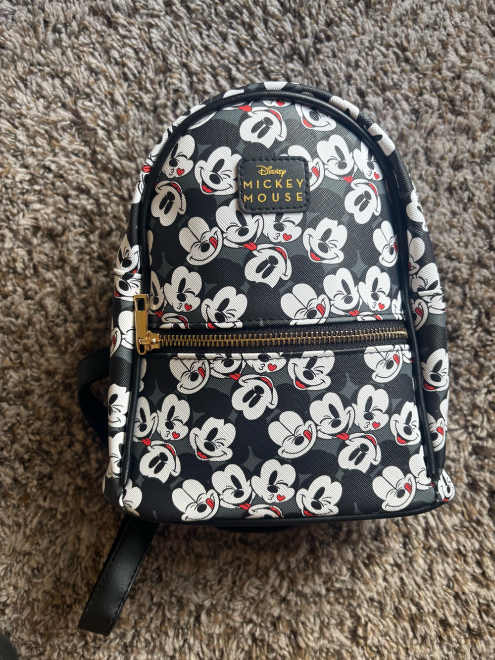 Black Mini Disney Mickey Mouse Backpack